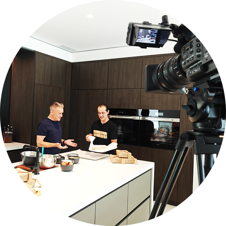 Corporate video production crew filming in Palm Springs California